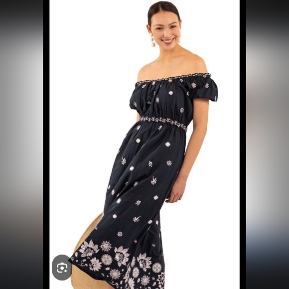 Gretchen Scott, Big Love Maxi Dress, Navy Blue, Size M - Picture 4 of 12